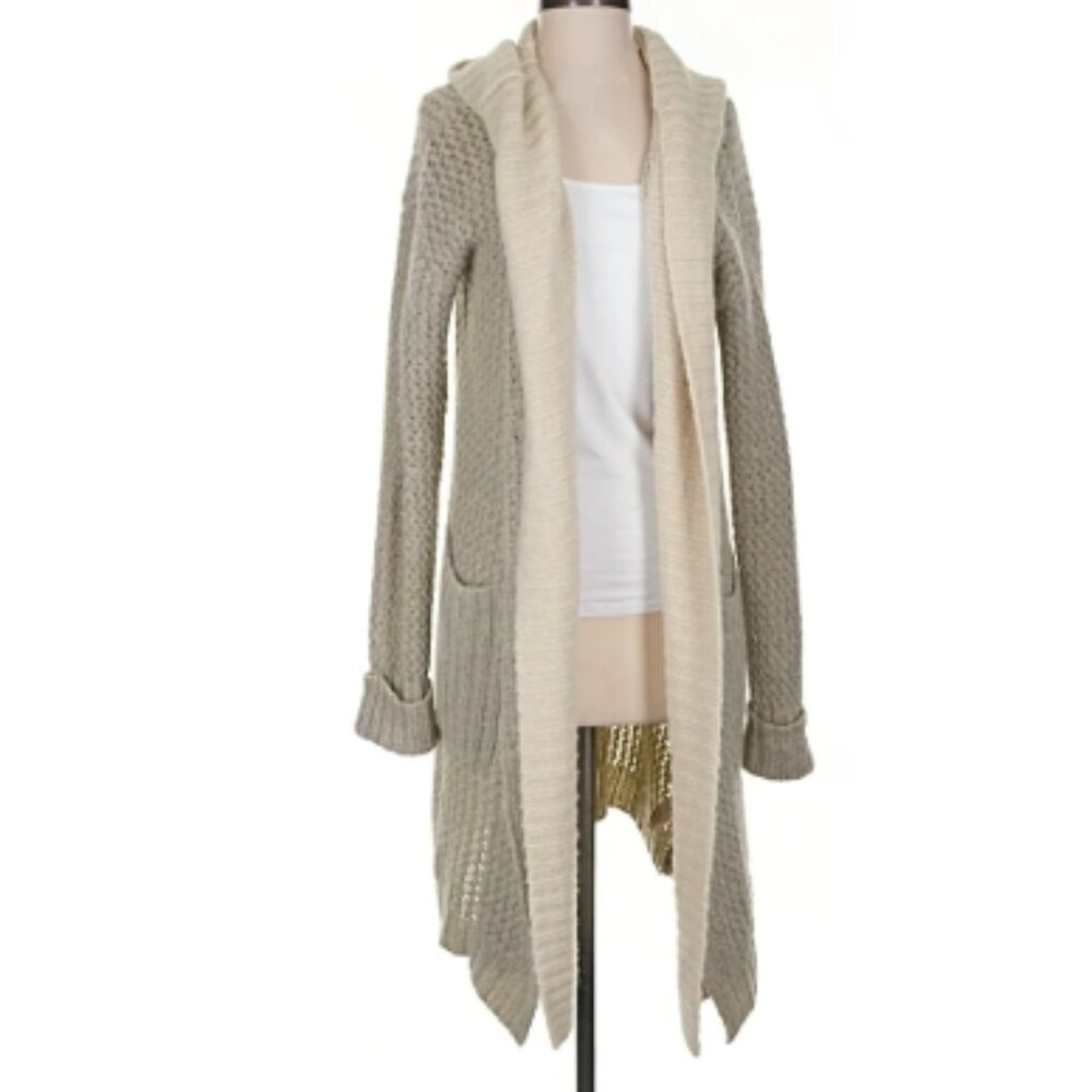 Anthropologie Sleeping on Snow open front cardigan coat, Size M